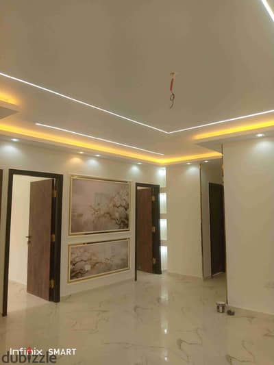 Apartment for sale in 6 October, 150 square meters, two streets, high finish.