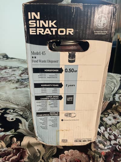 in sink erator Model 45 0.50 HP مفرمة حوض مطيخ