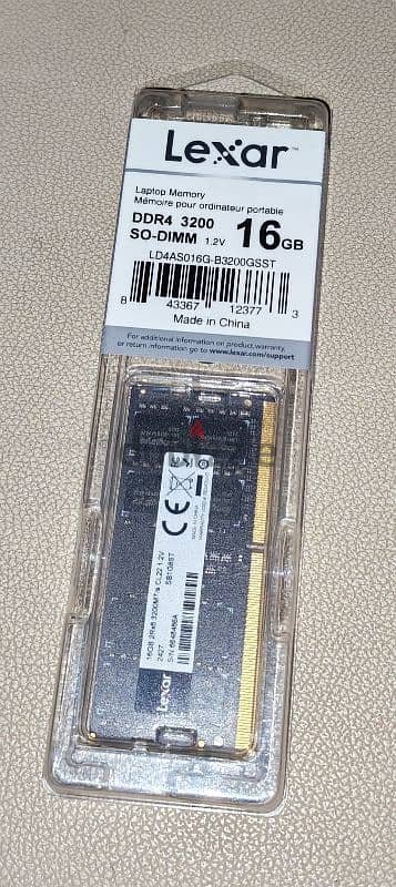 16Gb DDR4 3200  Lexar
