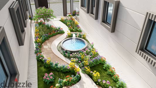 Experience the luxury of the compound at the price of a building... 145sqm + Garden 50sqm in the Fifth Settlement