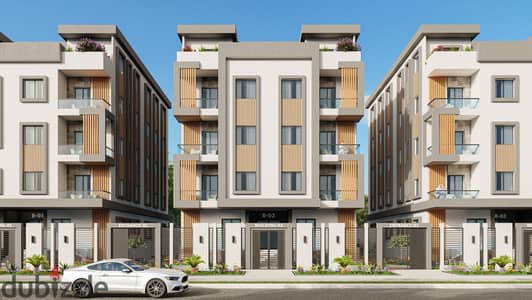 شقة أرضي بحديقة خاصة داخل ميني كمباوند في قلب North House.