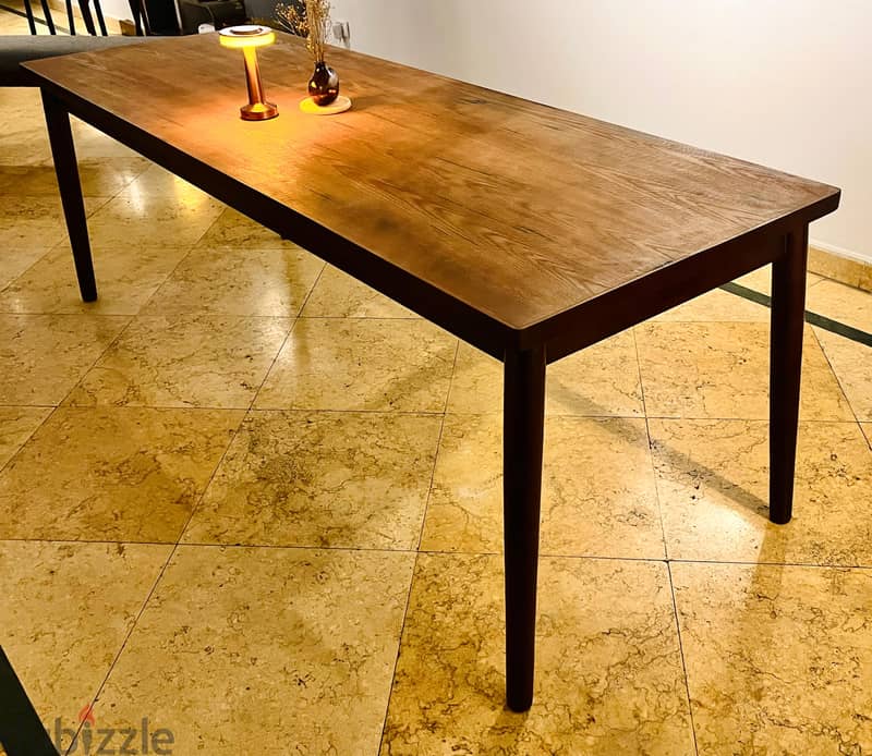 Unique Beech Wood 230cm Dinning Table  (Like New). 1