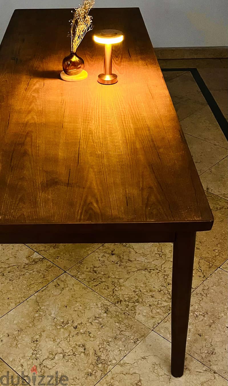 Unique Beech Wood 230cm Dinning Table  (Like New). 3
