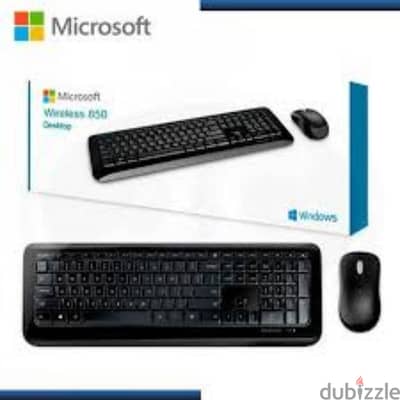 كيبورد وماوس لاسلكي Microsoft 850 جديد بالكرتونة