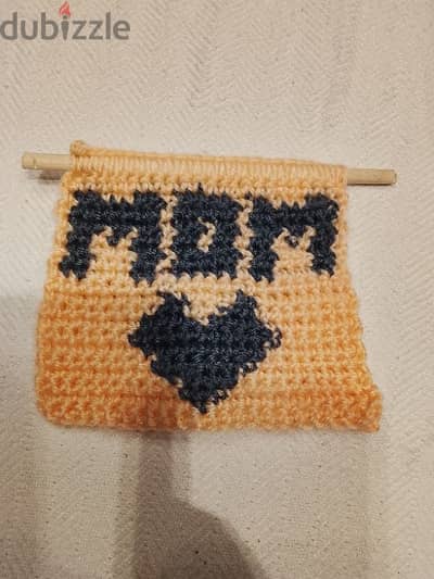 Handmade crochet "MOM" gift