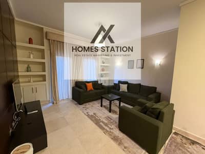Furnished Apartment with Garden for Rent in The Village – New Cairo