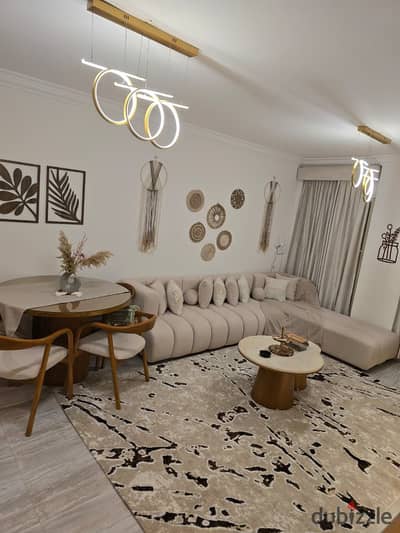 Rent Furnished Apartment 3BR in Sheikh Zayed At Compound  janna Zayed 1 with Modern furniture