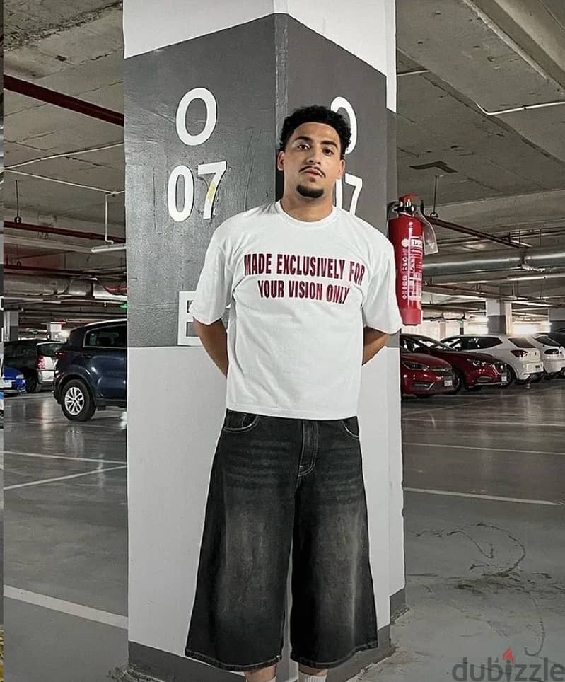White Tshirt with red print 3