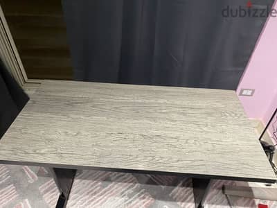 مكتب شاسيه معدن خشب mdf 120x60