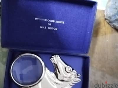 Rare Vintage Nile Hilton Cairo Horse Head Magnifying Glass - Origina