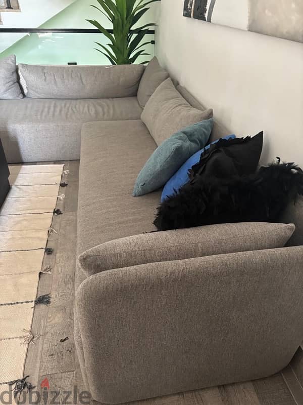 Cozy L- Shape (large Grey Sofa) 1