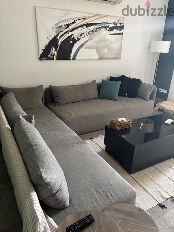 Cozy L- Shape (large Grey Sofa) 5