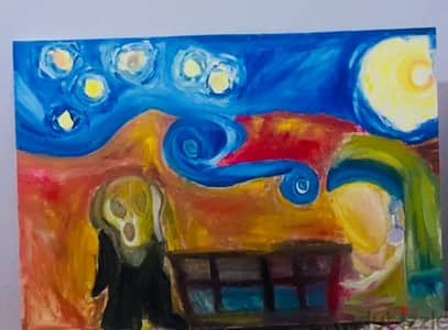 Three worlds. Three emotions. One canvas.  Oil on canvas | 70 × 100 cm