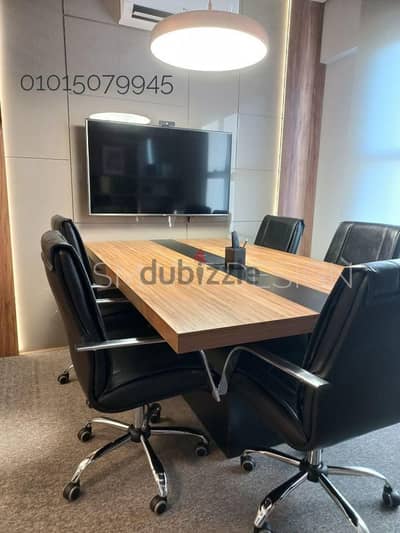 ترابيزة اجتماعات خشب mdf اسباني مقاس ٢٤٠*١٢٠ متوفر جميع الالوان