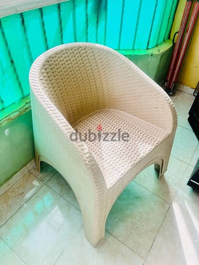 طقم كراسي بلكونة وحديقة (2 قطعة) تصميم راتان خامة تقيلة