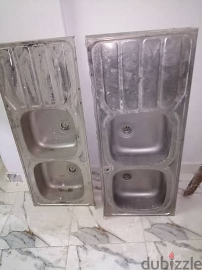عدد ٢ حوض مطبخ ٢ عين مقاس ١٢٠ سم