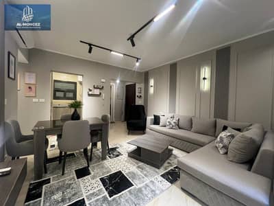 A furnished apartment is available for rent in Madinaty, ultra super deluxe, first occupancy, fully, at a special price.
