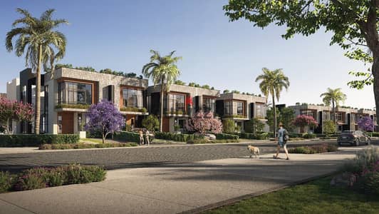 “Townhouse with a 166,000 down payment and installments over 10 years, in 6th of October City, prime location directly on Wahat Road – Belong. ”