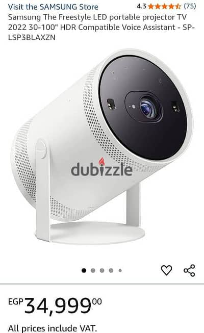 Samsung Freestyle portable projector 100" ( SP-LFF3CLAXXZN)