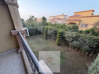 Villa for rent, semi-furnished with kitchen, air conditioning, and some furniture. Model (T), 450 sq m land + 256 sq m built area, consisting of (4 ro