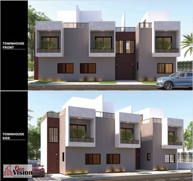 Townhouse Middle for Sale in V-Levels   Land: 252 m²  BUA: 229 m²   3 Bedrooms  4 Bathrooms   Direct Lake View  Delivery: 2027   Asked P