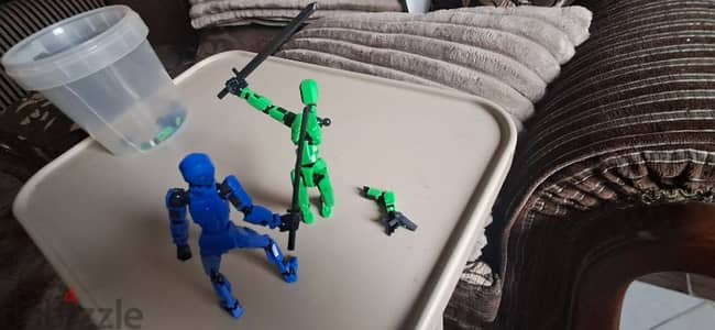 T13 Action figure (2) 1 Blue & 1 Green