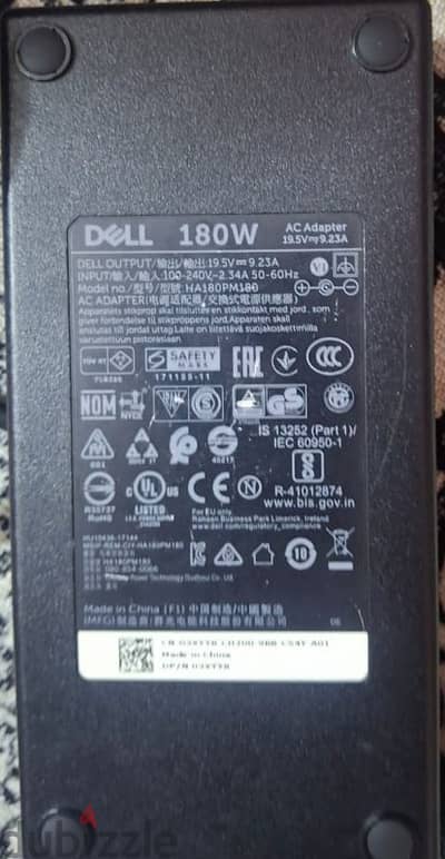 شاحن لاب توب ١٨٠ وات ديل laptop charger 180w