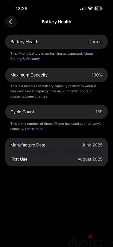Iphone 16 pro max 256 black bt:100% 2