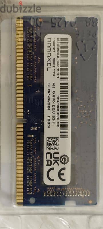 رام لابتوب DDR4 3200 Hz سعة  4 Gb