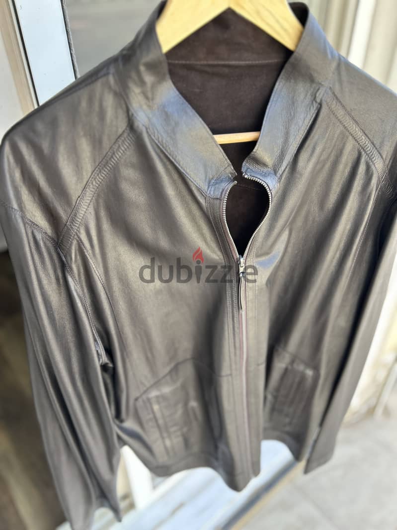 Lether casual jacket xl double face 1