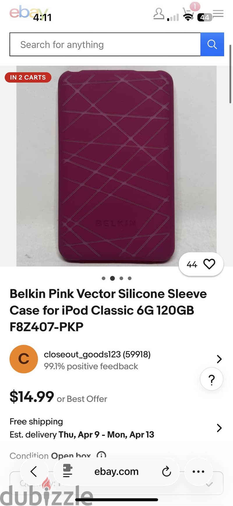 Belkin case for iPod Classic 2