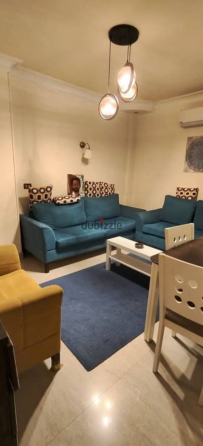 Furnished studio for rent in Madinah, 46m area, ground floor with a garden