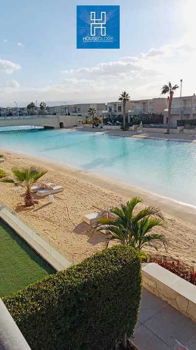 For 15 million less than the company price, a premium resale chalet with a distinctive lagoon view is for sale in Azha Ain Sokhna.