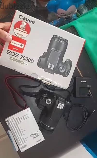للبيع: Canon EOS 2000D - حالة كسر زيرو (استخدام راقي جداً)