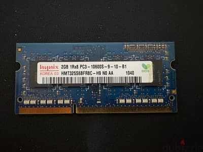 Hynix Laptop RAM 2GB DDR3
