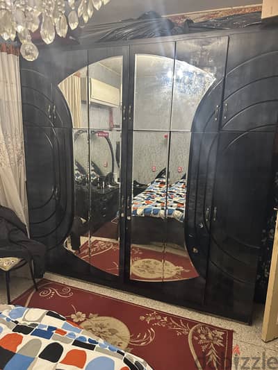Full bedroom غرفه نوم كامله، سرير ١٢٠, دولاب ٢٤٠