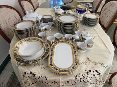 Falken porzellan Bavaria gold plated  12 person طقم صيني بافاريا