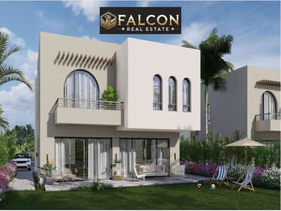 Two-story villa, fully finished, for sale in Marina North Coast, prime location in El Alamein, near Sidi Abdel Rahman and El Alamein International Air