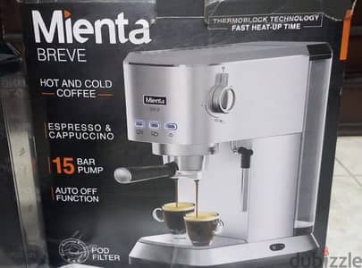 ماكنه قهوه سبريسو وفوم وستيم بخار ماركه Mienta