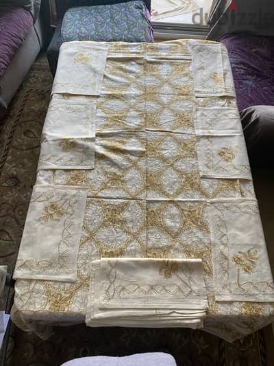 مفرش سفره تطريز سوري