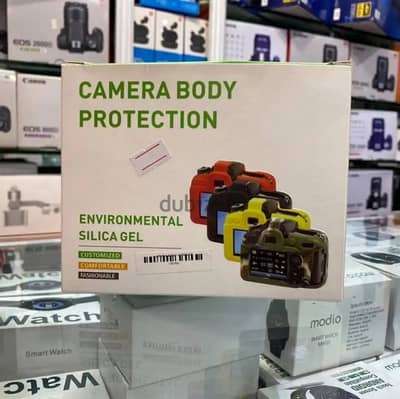 جراب سيليكون  كاميرا canon 70d لون احمر