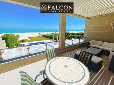 First row beachfront chalet for sale in Marina 8 North Coast with a down payment of 690,000 and installments over 5 years.