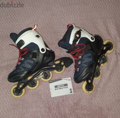 OXELO Adult Inline Fitness Skates FIT500 - M Navy Red Size 43