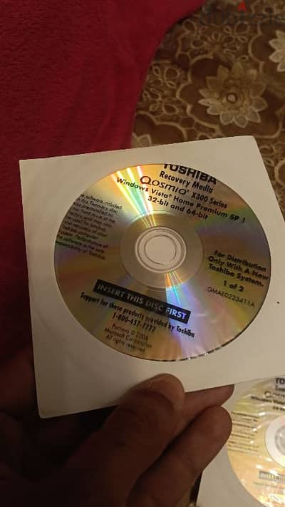 اسطوانات أصلية Toshiba Recovery لويندوز Vista