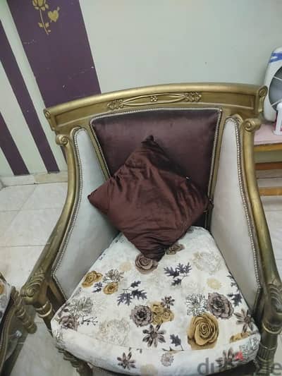 صالون مدهب خشب زان