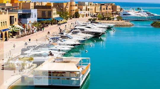 شالية سي فيو متشطبه للبيع مساحة 110 متر جازة للسكن في الجونه البحر الاحمر برايم لوكيشن اوبن فيو مميز El Gouna Red Sea