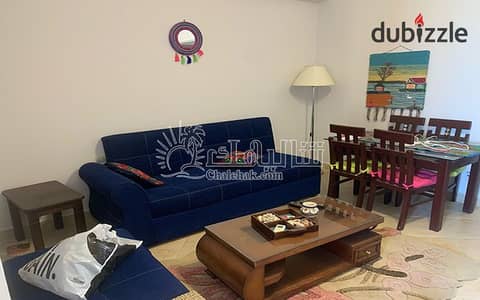 Fully furnished chalet for sale with sea and pool view at Golden Coast, Ain Sokhna.