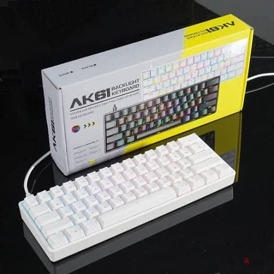 AK61 Mechanical Keyboard (White) 5