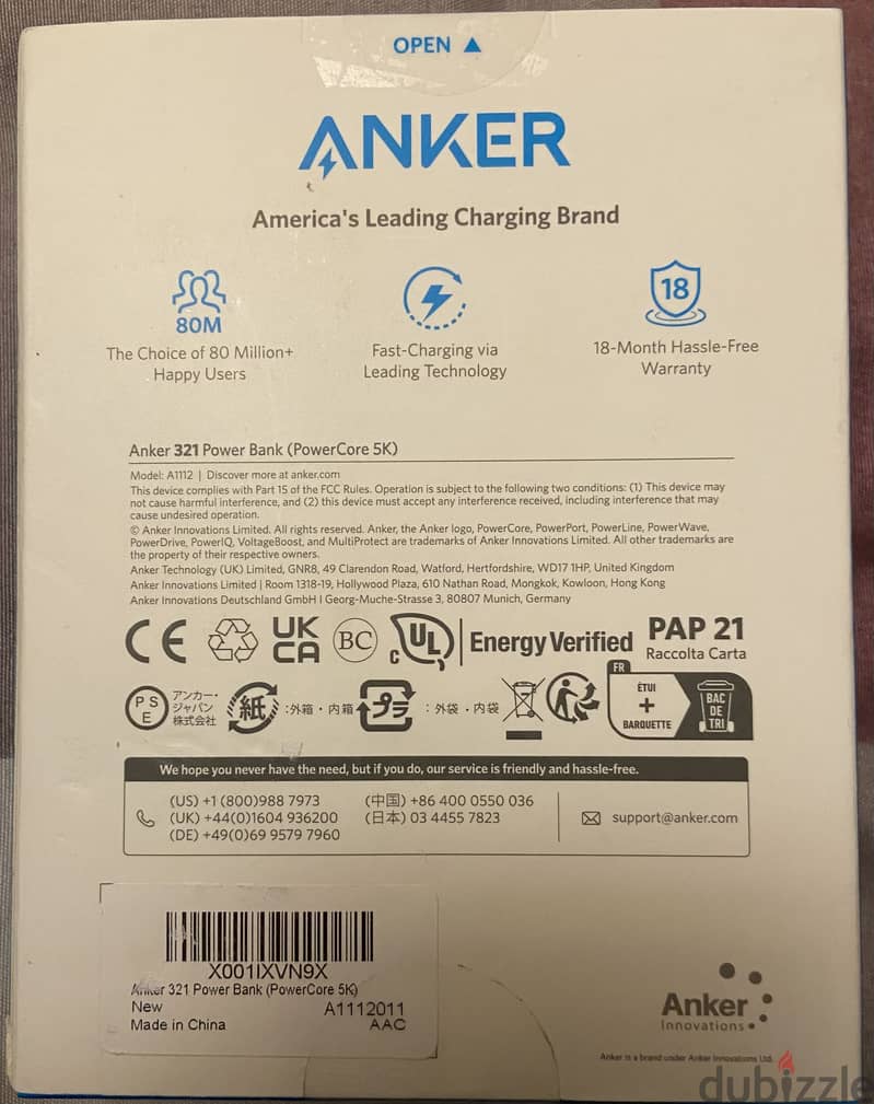 Anker power bank, 5200 mAh 6