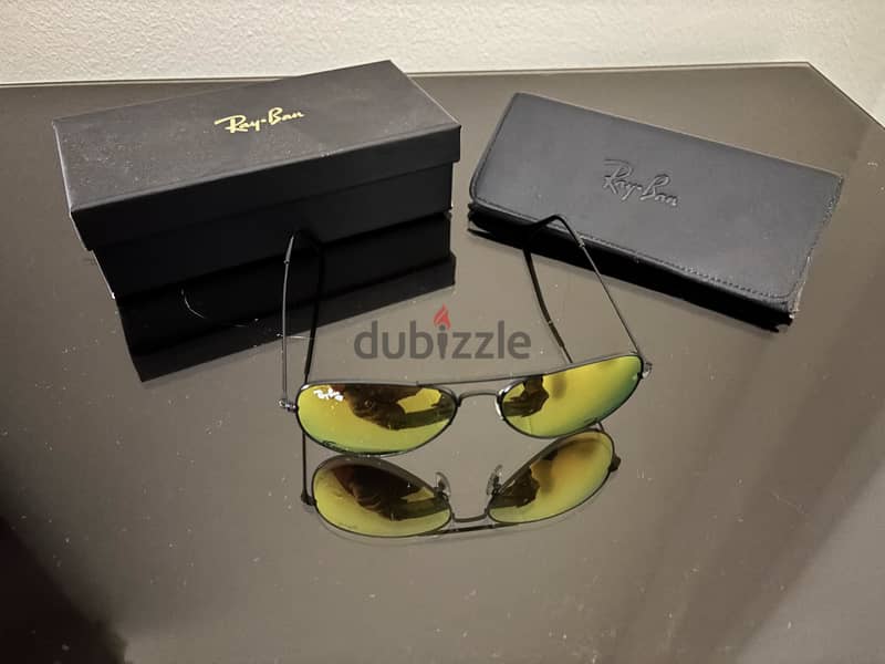 Rayban sunglasses aviator with box 4